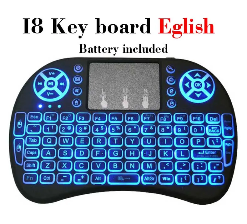I8 Мини Беспроводная клавиатура (батарея в комплект не входит) 2 4 GHz беспроводная с