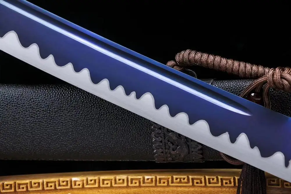 Знаменитый стиль династии Цин KangXi Broadsword falchion клинок из марганцевой стали knife edge