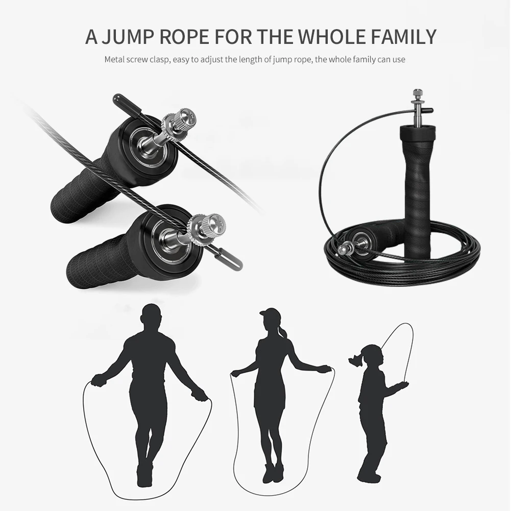 

Утяжеленная Нескользящая стальная Скакалка для прыжков, многофункциональная Женская Скакалка для тренировок, оборудование для фитнеса