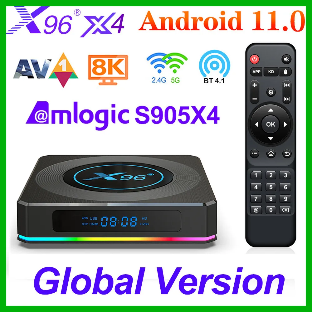 

Приставка Смарт-ТВ X96 X4, Android 11, Amlogic S905X4, 4 + 64 ГБ, Youtube