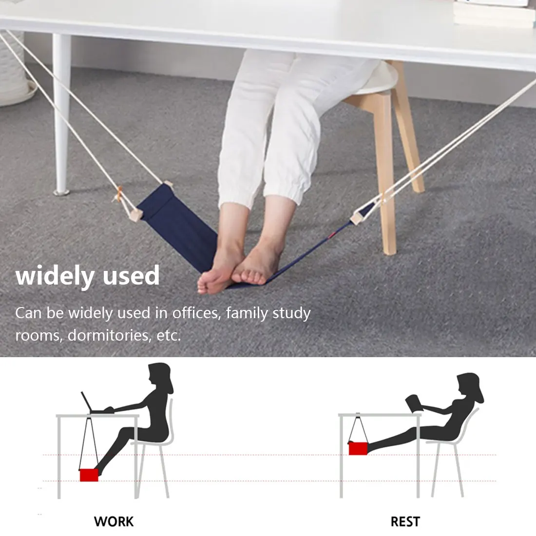 

2021 портативный гамак для стола, кресло для ног, уход за подставкой, гамак для отдыха на открытом воздухе, кроватка, гамак для ног, мини-гамак д...