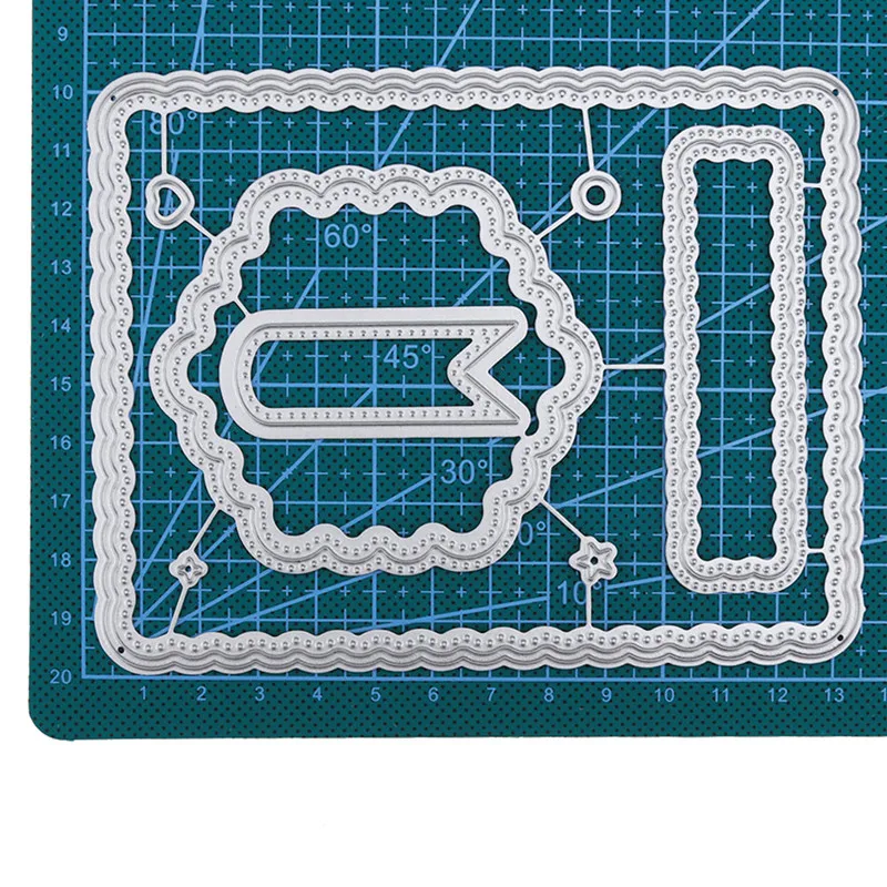 Кружевная рамка высечки для изготовления открыток Шестигранная прямоугольная