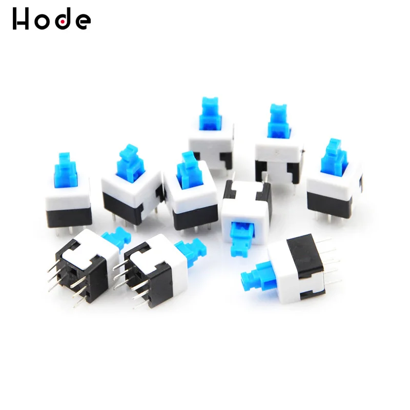 10 шт./лот самоблокирующийся переключатель мультиметр квадратный 6 Pin 8x8 Микро Мини