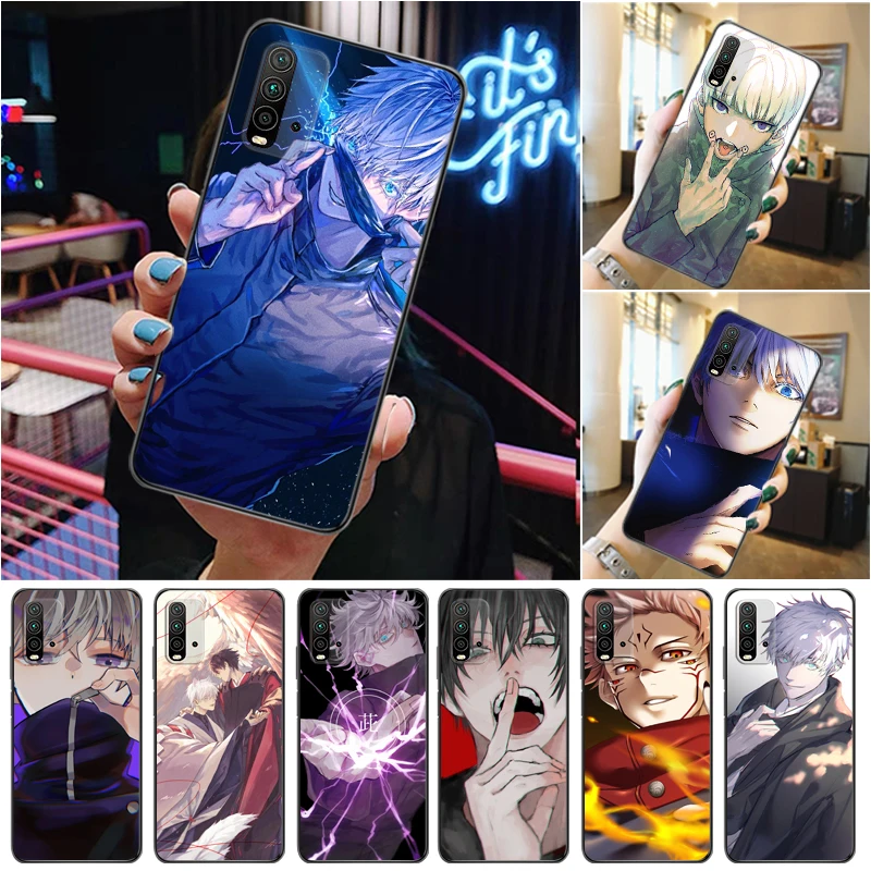 

Jujutsu Kaisen Sukuna Satoru Gojo Fushiguro Megumi Yuji Itadori Phone Case For Xiaomi Redmi 9 9T 9A Pro Coque Back Cover Cases