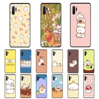 kawaii molang cartoon anime phone case for samsung note 7 8 9 20 note 10 pro lite 20ultra m20 m10 case