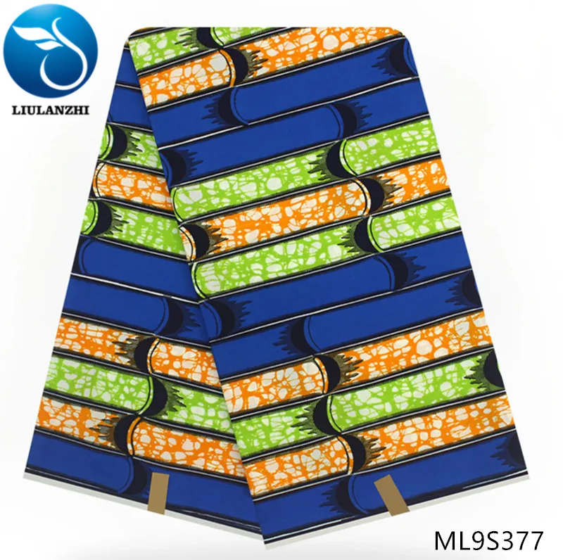 

LIULANZHI African wax fabrics Latest printing batik fabric 6yards/lot wholesale veritable wax ankara fabric ML9S360-ML9S382