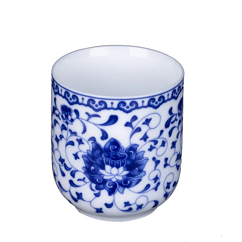 180 мл Цзиндэчжэнь сине-белая фарфоровая чайная чашка кунг-фу керамические чайные