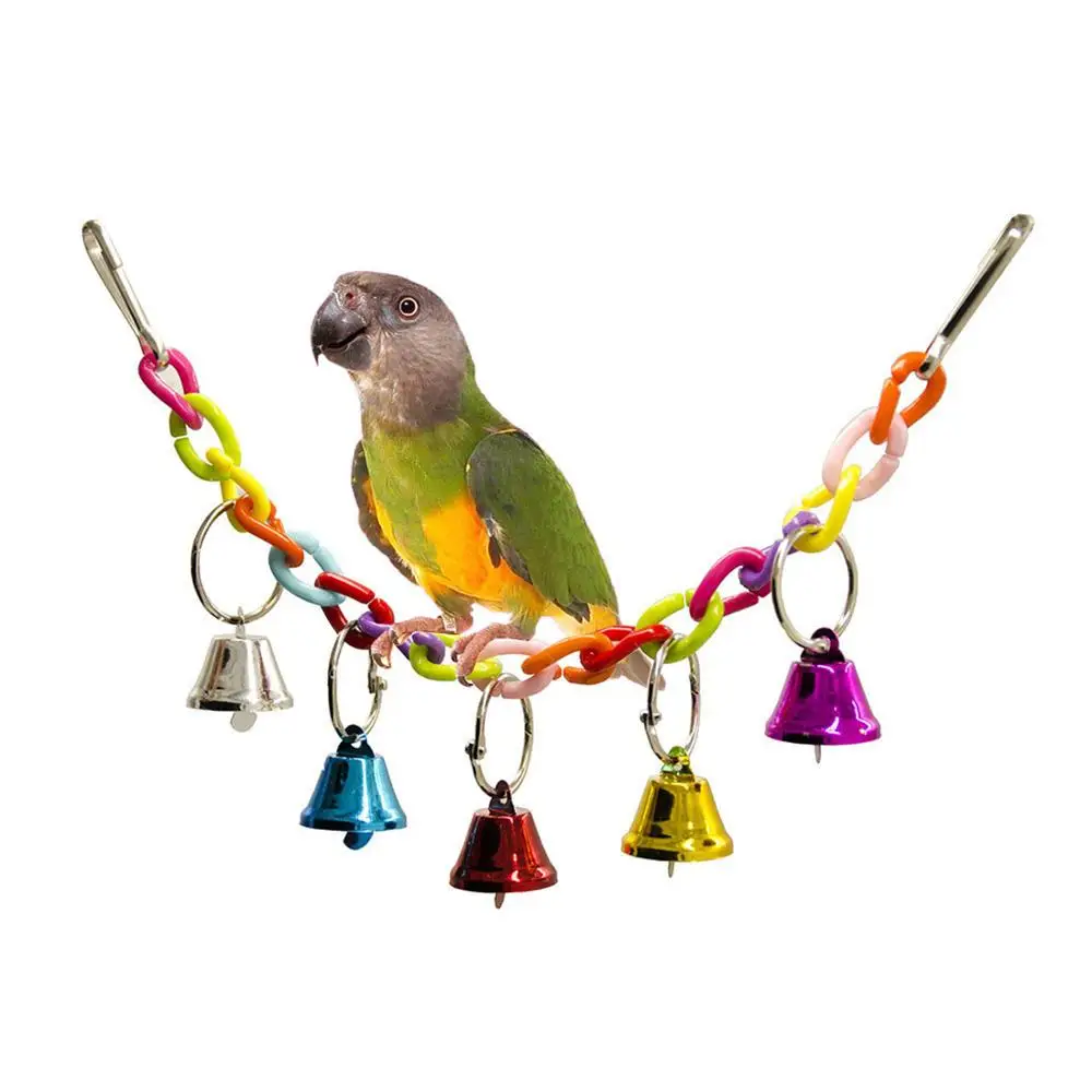 17 Packs Parrot Toys Bird Swing Chewing - Hanging Bell Birds Cage | Дом и сад