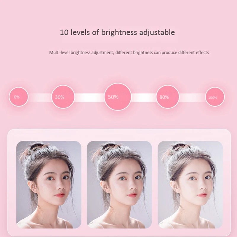 

Ring Light with Phone Holder and Make Up Mirror 6.2 Inch LED Desk Lamp for YouTube Video Vlog Recording Photography