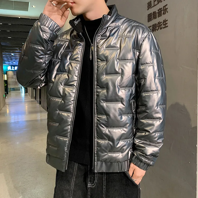 New Winter Jacket Men's Fashion Stand-up Collar Thick Korean Parka Coat Good Quality Zipper Padded Jacket