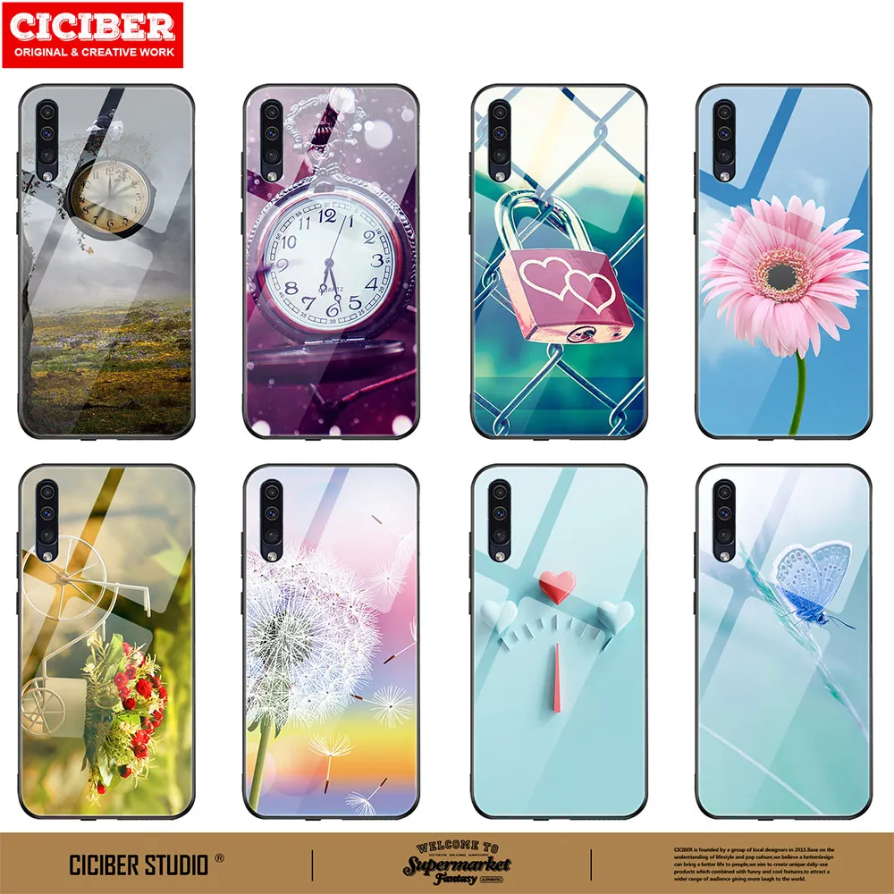 

Flower Phone Case For Samsung A51 A71 A21 A21S A30 A40 A41 A50 A70 M31 S9 S8 S10 S20 Plus Note 20 Ultra 10 Glass Cover Heart
