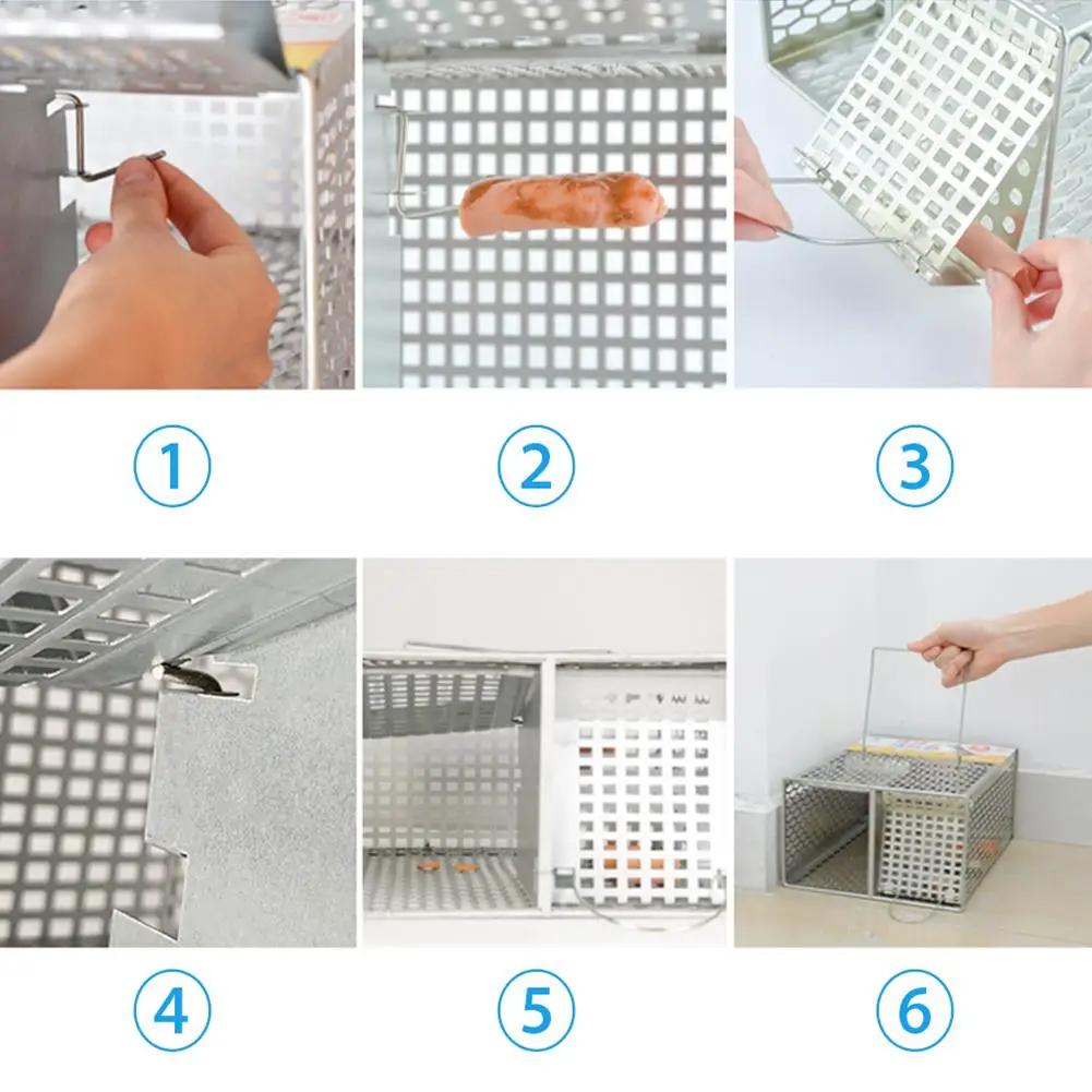 Большой Мышь клетка многоразовые автоматический ловушка супер прочная для мыши