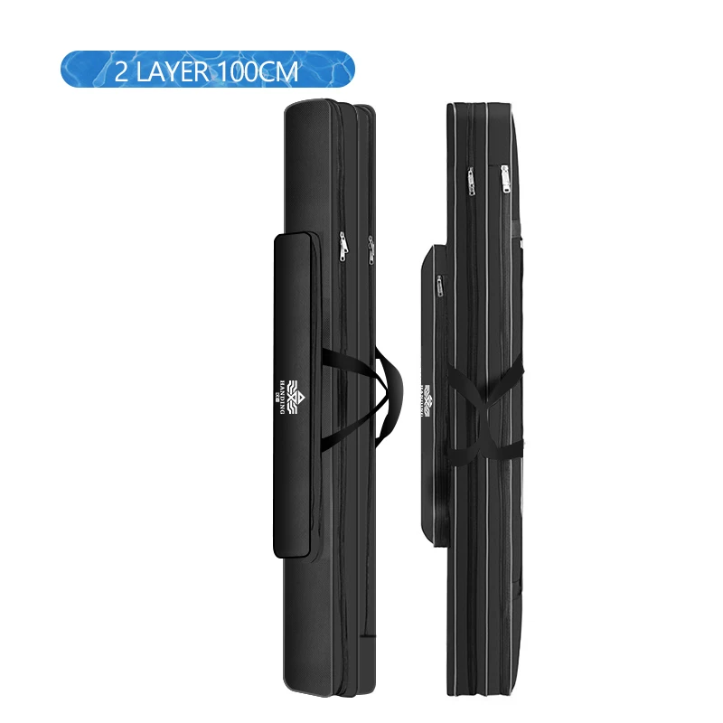 2 Layer 100cm Утолщенная уличная 2/3 слойная сумка для рыбалки, водонепроницаемая сумка для рыболовных снастей, сумка для удочки, сумки для хранения, для ловли карпа, XA140G - Цвет: 2 Layer 100cm