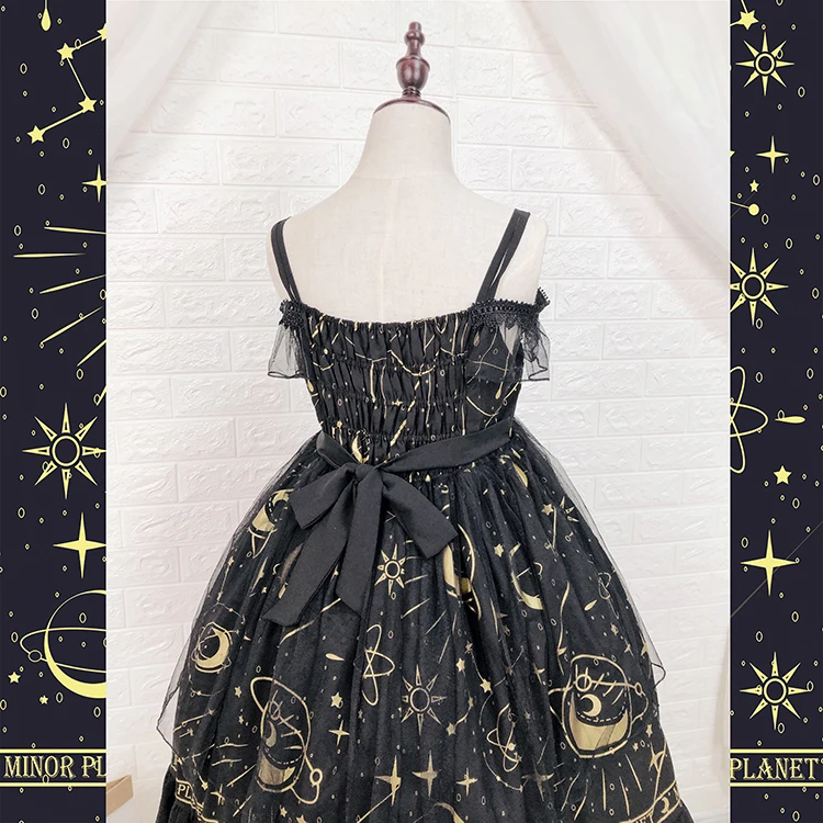 

Gothic style lolita dress vintage lace printing kawaii dress hot stamping gothic lolita jsk sleeveless victorian dress loli cos