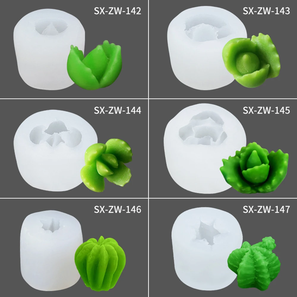 

Succulent Silicone Molds, Plants Mould For Making Cake Decoration DIY Candle Fondant Soap Chocolate And Epoxy Resin Crafts