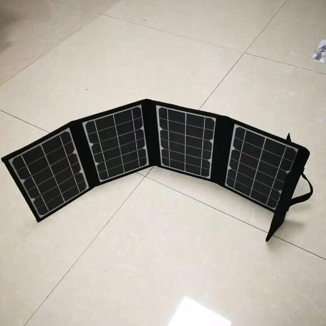 

Solar folding package single crystal solar panel backpack solar energy Board US B Output automatic identification fast charge