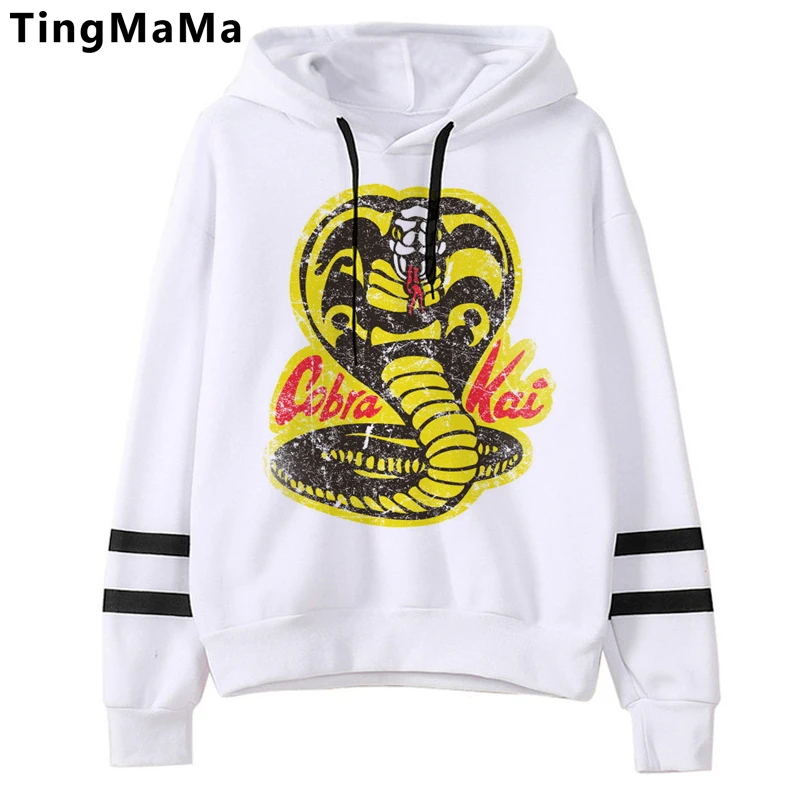 

Лидер продаж, толстовки Tv Cobra Kai, мужские зимние топы, Теплые Модные свитшоты унисекс с рисунком из искусственной кожи для каратэ в стиле Хара...