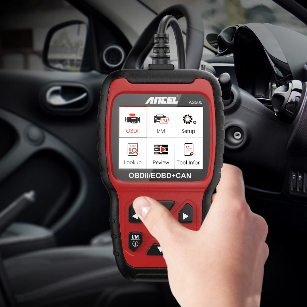 Диагностический сканер Ancel AS500 OBD2 для чтения понятных кодов двигателя