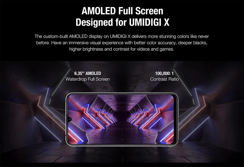 UMIDIGI X In-screen Fingerprint 6,35 AMOLED 48MP Тройная задняя камера 128 Гб телефон nfc Android 9,0 4G смартфон разблокированный сотовый
