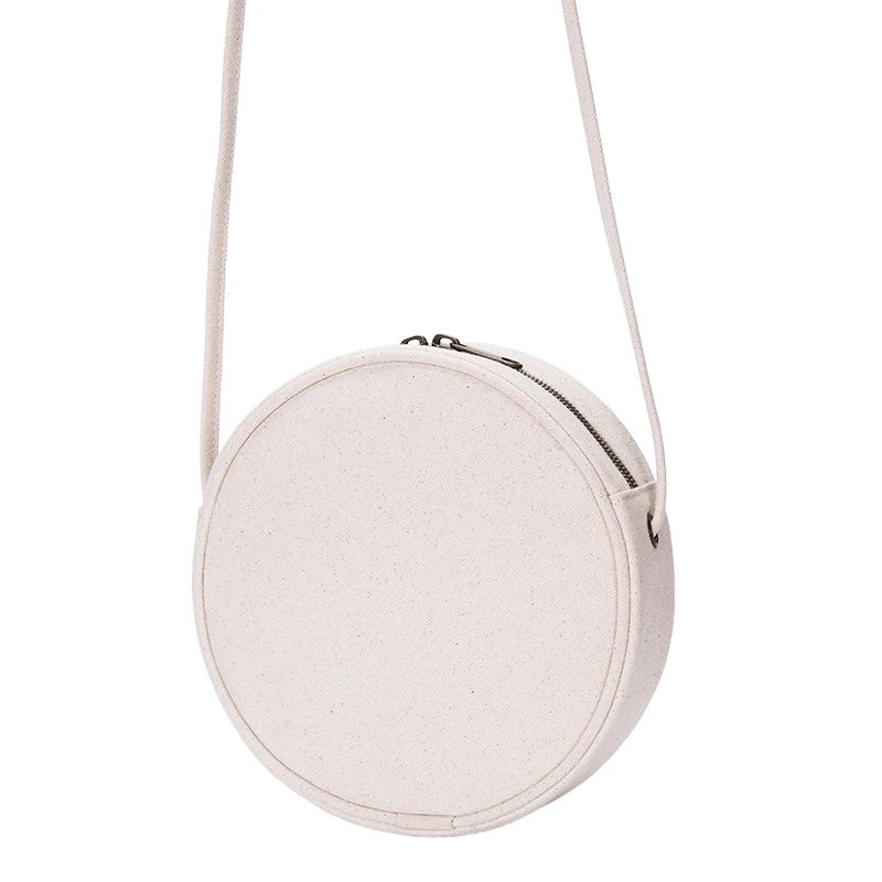 Atinfor Эко хлопок парусина мини сумка женские сумки через плечо круглые