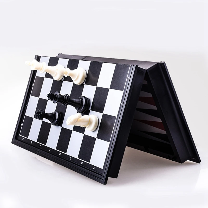 

netic Chess Set for Kids Adults 3 in 1 Chess Checkers and Backgammon Travel Portable Folding Chess Sets Game Board