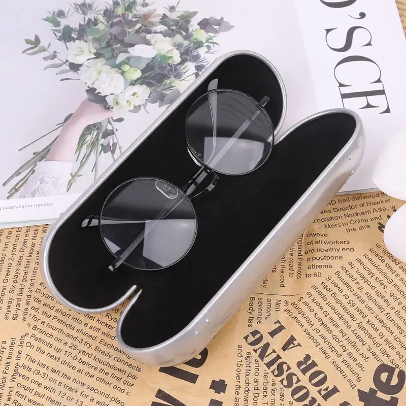 Винтаж Алюминий очки Чехол для очков чтения или держатель солнцезащитных