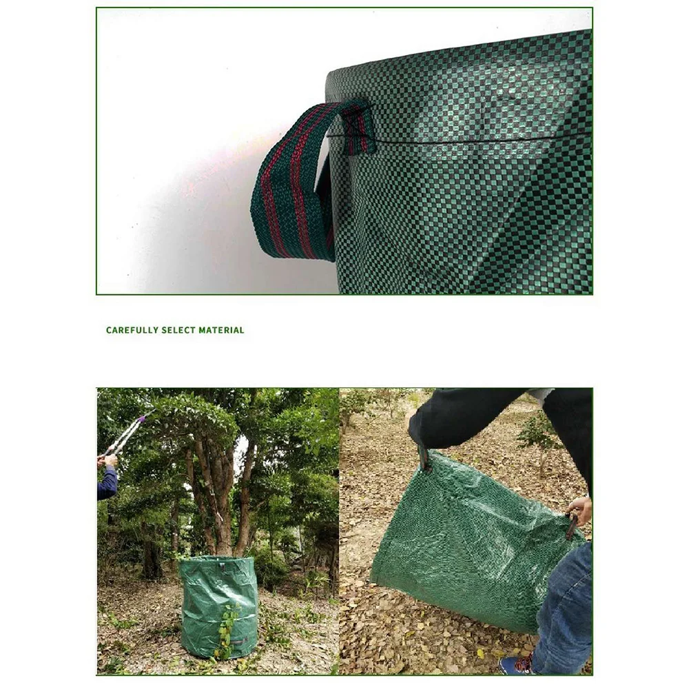 

60L-272L Large Capacity Garden Bag Reusable Leaf Sack Trash Can Foldable Garden Garbage Waste Collection Container Storage Bag