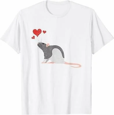 

Cute Rat Lover Pet Mouse or Rodent Gift T-Shirt Funny Black Cotton Tee Gift Men