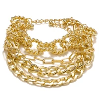 new bohemian gold chains bracelets bangles multilayer bracelet for girls punk jewelry trend lady charms simple women%e2%80%98s bracelet