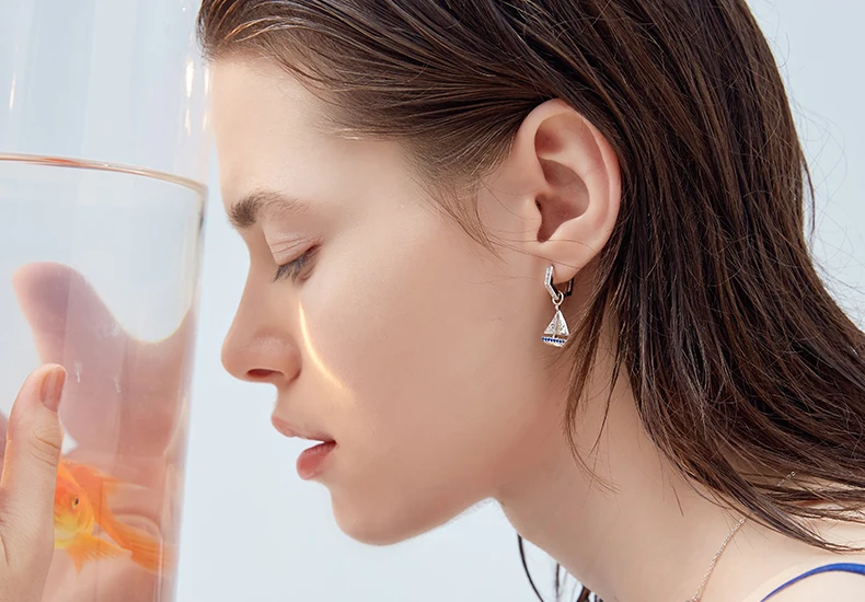 Женские богемные серьги с силивером подвески рулем якорь и лодка подарочные