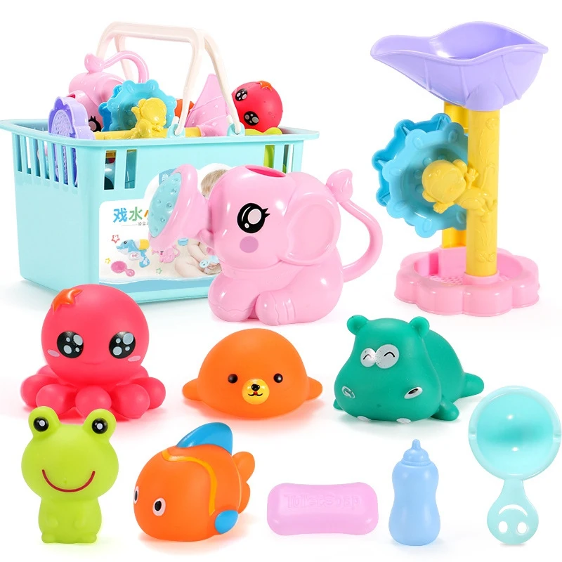 

Kids Summer Sprinkler Water Toys Bath Waterwheel Floating Toys Set Babies 18+ Months for Bathtub Swimming Pool Bathroom