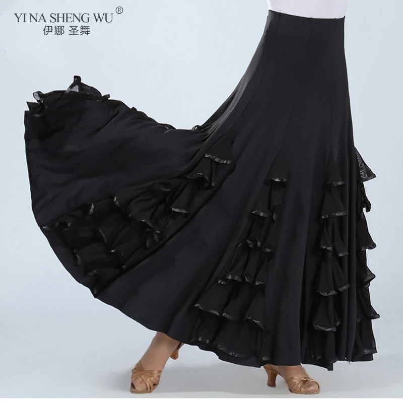 

Belly Dance Costume Skirt Gypsy Dance Skirt Woman Waltz Ballroom Classical Competition Practice Layered Big Swing Dancing Stage