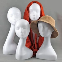 white abstract mannequin female head model dummy hair hats glasses necklace headscarf scarf display holder shop supplies