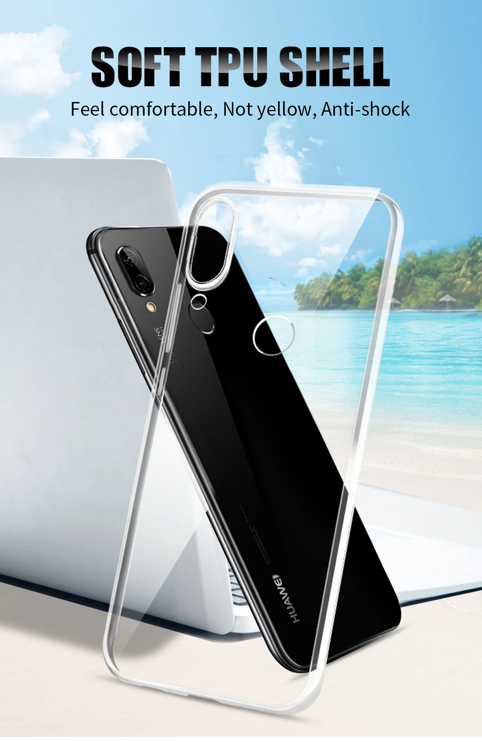 Силиконовая мягкая прозрачная Задняя накладка чехла из ТПУ для Honor V30 20 Pro Чехол для телефона Y6 Y9 чехол тонкий прозрачный для huawei Honor 9X20