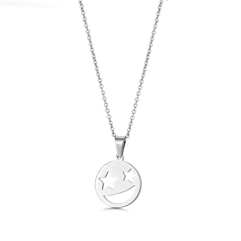 Модные ожерелья из нержавеющей стали для женщин и мужчин забавная подвеска в