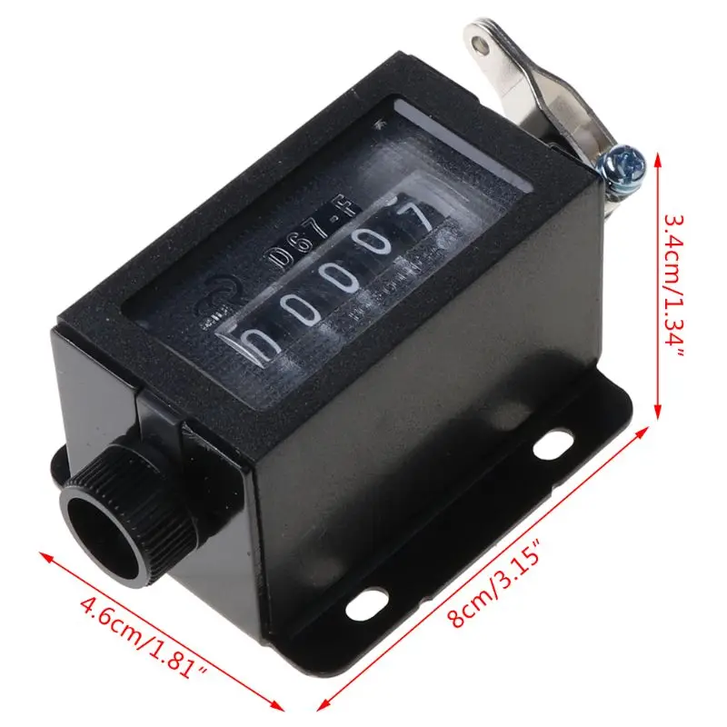 

D67-F 5 Digits Mechanical Pull Stroke Counter Black Casing Resettable