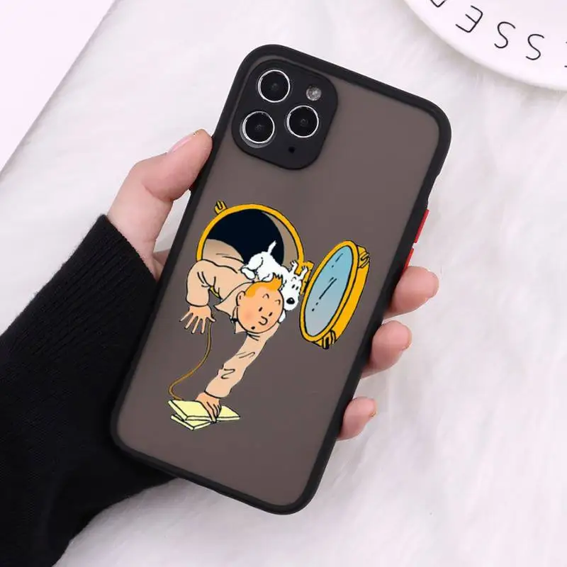 

Adventures of Tintin Bugs Phone Case matte transparent soft TPU For iphone 7 8 11 12 plus mini x xs xr pro max Candy Color cover