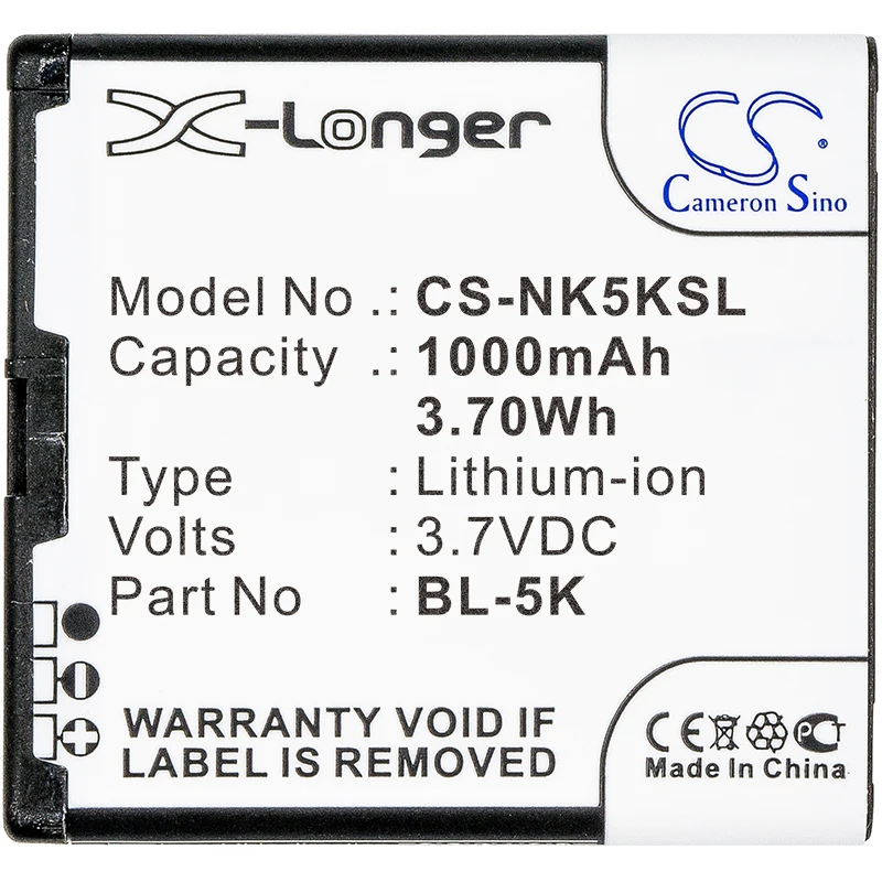 Кэмерон китайско 1000 мА/ч Батарея BL 5K для Nokia 701 C7 N85 N86 T7 X7 Fly IQ4405 тачскрин аналагово