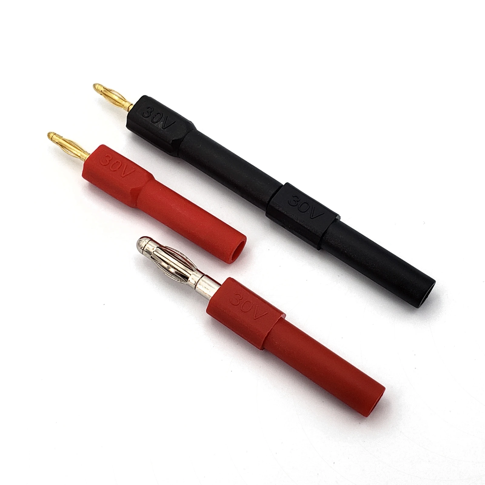 10 шт. позолоченный 2 мм мини штекер банан к 4 гнездовой разъем