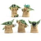 Экшн-фигурки Baby Yoda Disney из Звездных войн, игрушки, 6 см, мультяшная кавайная модель, фигурки, Самые продаваемые Детские Подарочные игрушки, 5 шт.компл.