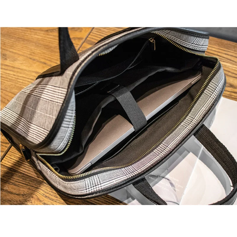 volasss womans leather handbags 14 15 inch laptop shoulder bags work office crossbody bag for women luxury business briefcase free global shipping