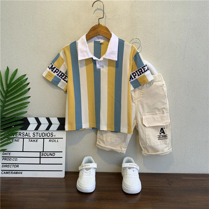 

Children clothes Trousers child clothing sets shorts Short Sleeve teenagers 2pcs Kids Outfits toddler boy T shirt