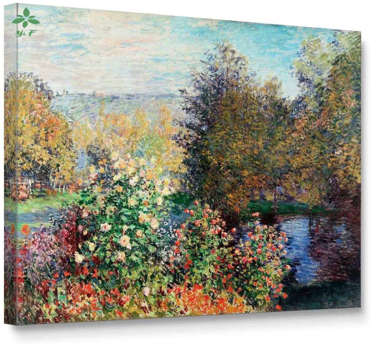 

Painted Garden Corner , Claude , Oil On Canvas, Art Home Wall Decoration