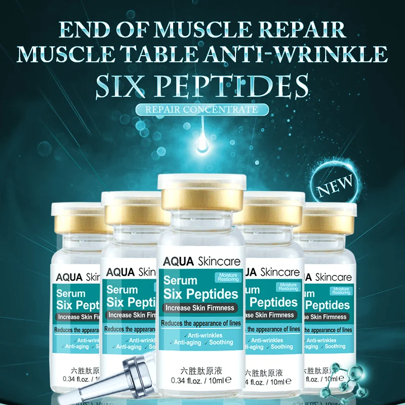 

Six Peptides Serum Liquid Hyaluronic Acid and Anti-wrinkles Whitening Collagen Face Lift Skin Care Cream