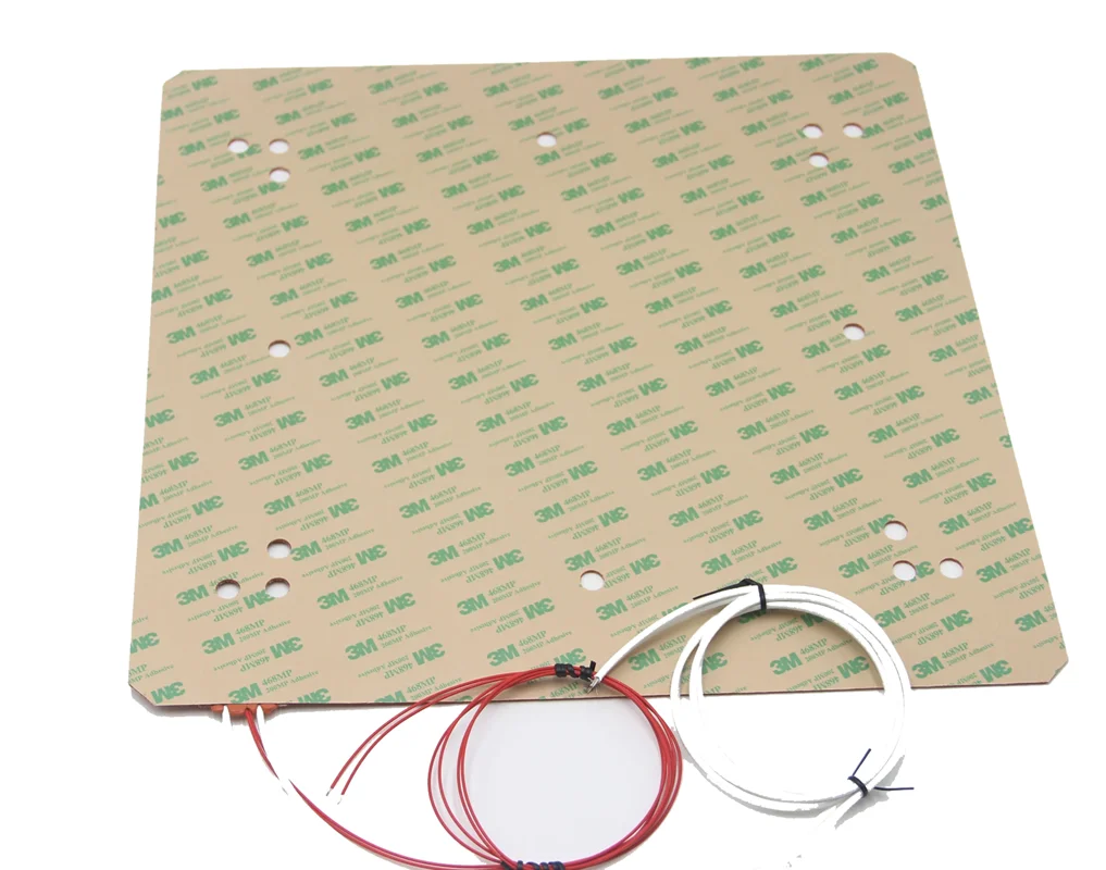 3d printer ender 5 plus silicone heater 370x375mm 120v220v 1000w for build plate heat bed 3d printer parts free global shipping