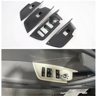 for audi a3 a3l 2021 abs carbon fiber car inner window lift panel frame cover trim car styling sticker