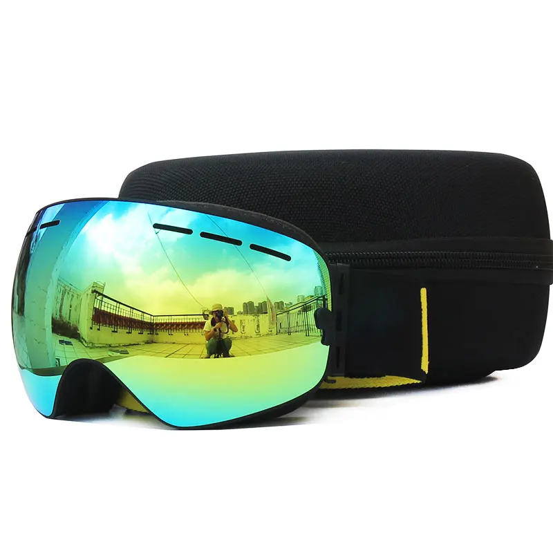 Мужские лыжные очки Benice двухслойные незапотевающие с УФ защитой большие