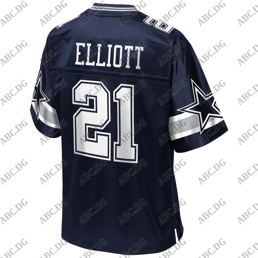 

Customized Stitch American Football Jersey Men Women Kid Youth Dallas Ezekiel Elliott Pro Line Navy Logo Player Jersey