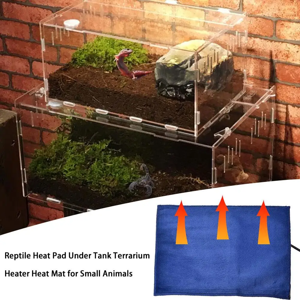 Тепловой Коврик для рептилий с регулируемой температурой под баком нагреватель