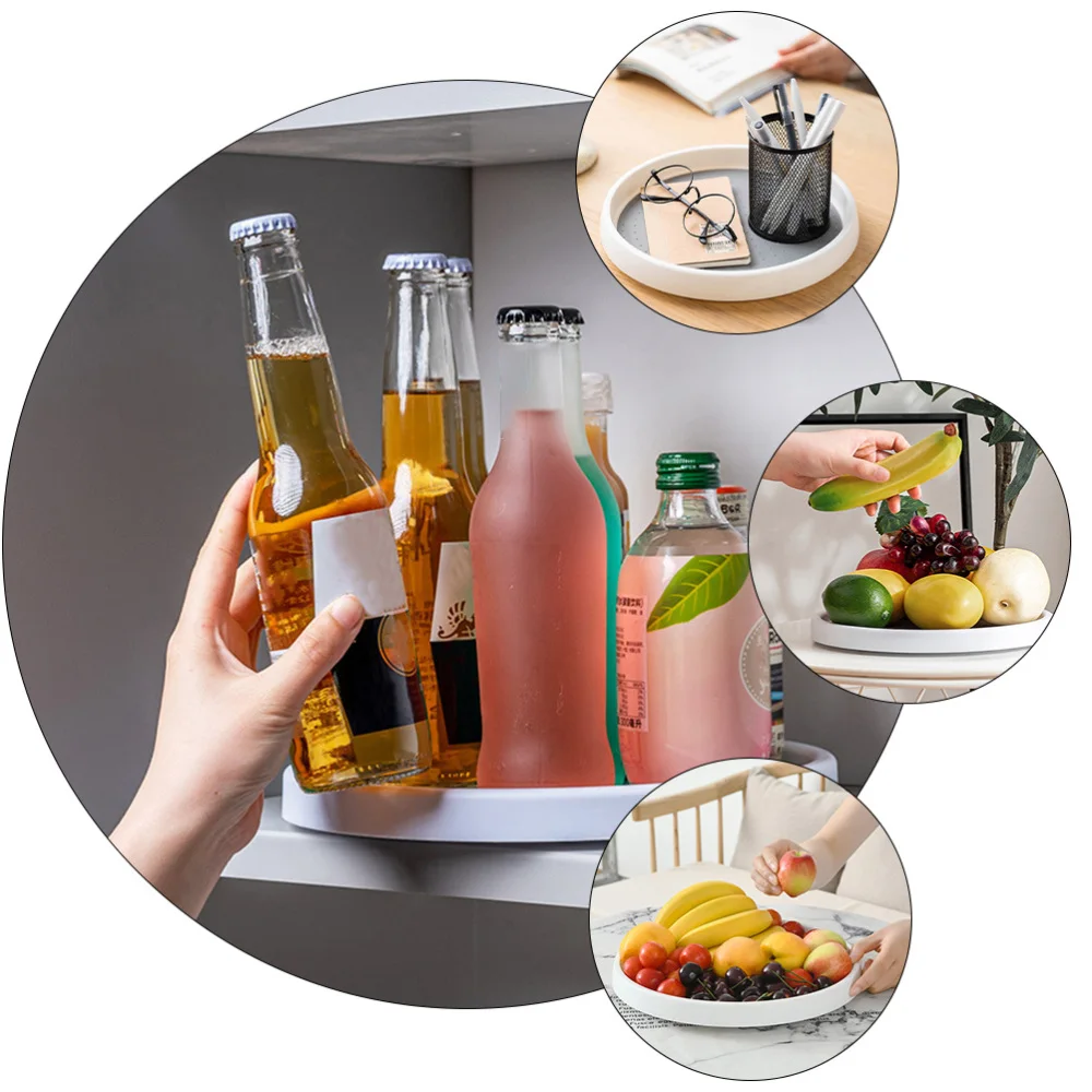 

2pcs Rotary Seasoning Racks Practical Condiment Racks Glass Bottle Containers